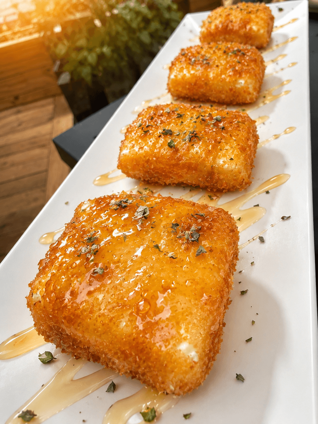 Baked feta with honey