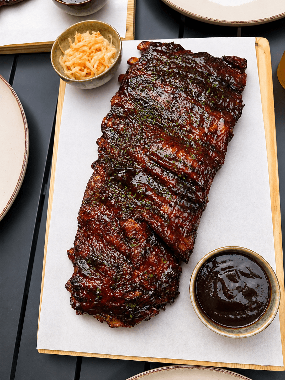 Bacano spare ribs and sides